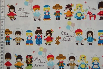 Tissu Kokka Farandole, coupon 90*110cm dans TISSUS JAPONAIS par Couture et Cie