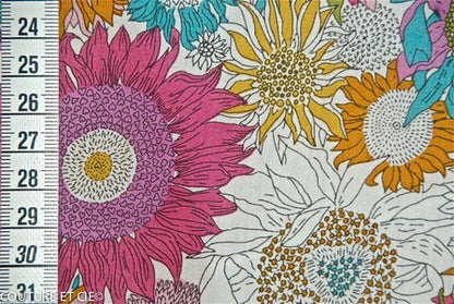 Tissu Liberty Small Susanna jaune et rose, coupon 65x137cm dans Tissus LIBERTY OF LONDON par Couture et Cie