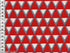 Tissu Kokka Stamped triangles rouges, x10cm dans TISSUS JAPONAIS par Couture et Cie