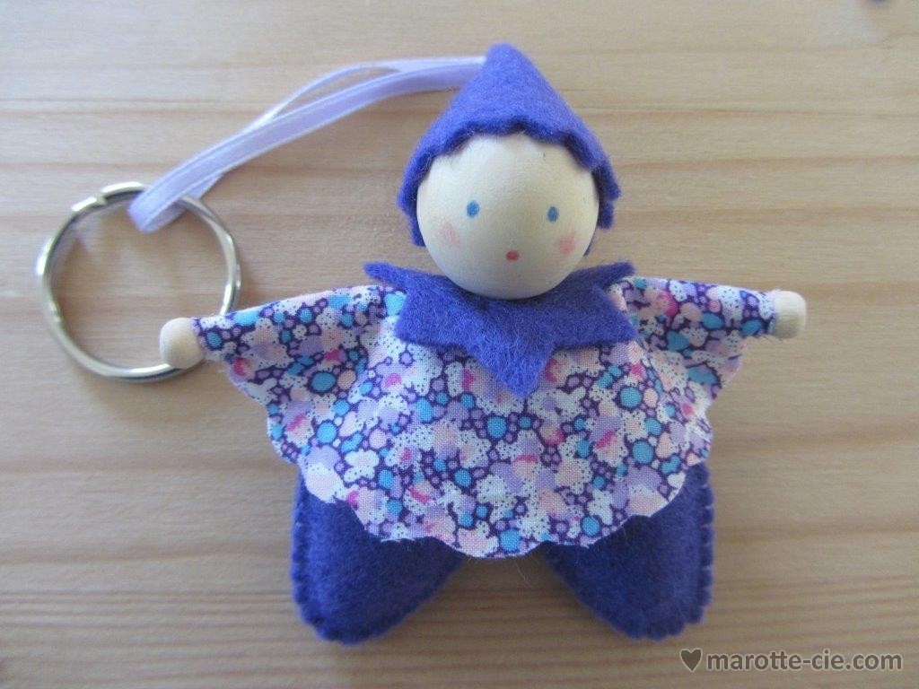 Kit PORTE-CLES LUTIN LIBERTY Pepper dans Accessoires par Marotte et Cie