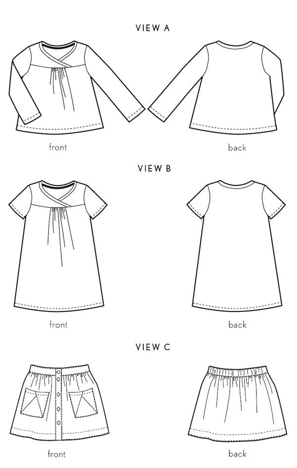 Hopscotch Skirt, 6 mois à 4 ans dans Oliver S par Couture et Cie