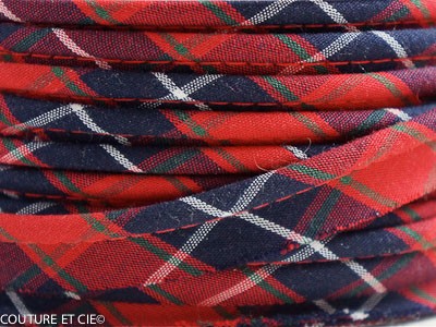 Passepoil Tartan rouge dans PASSEPOILS par Couture et Cie