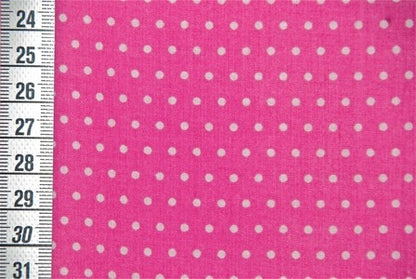 Tissu Petit Pois rose bonbon, x10cm dans Tissus par Couture et Cie