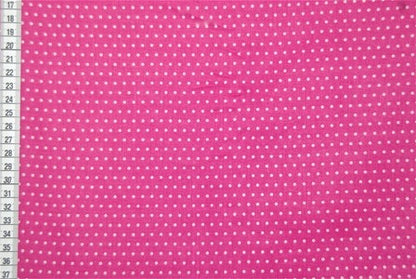 Tissu Petit Pois rose bonbon, x10cm dans Tissus par Couture et Cie