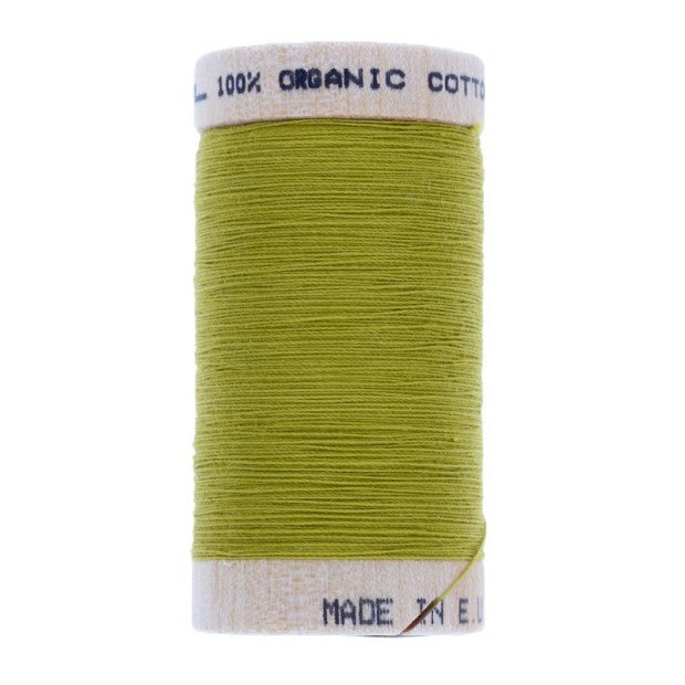 Bobine de fil à coudre en coton biologique vert pistache